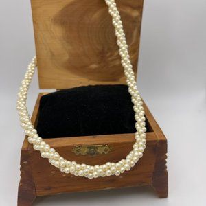 Vintage Monet Twisted Multistrand Pearl Choker